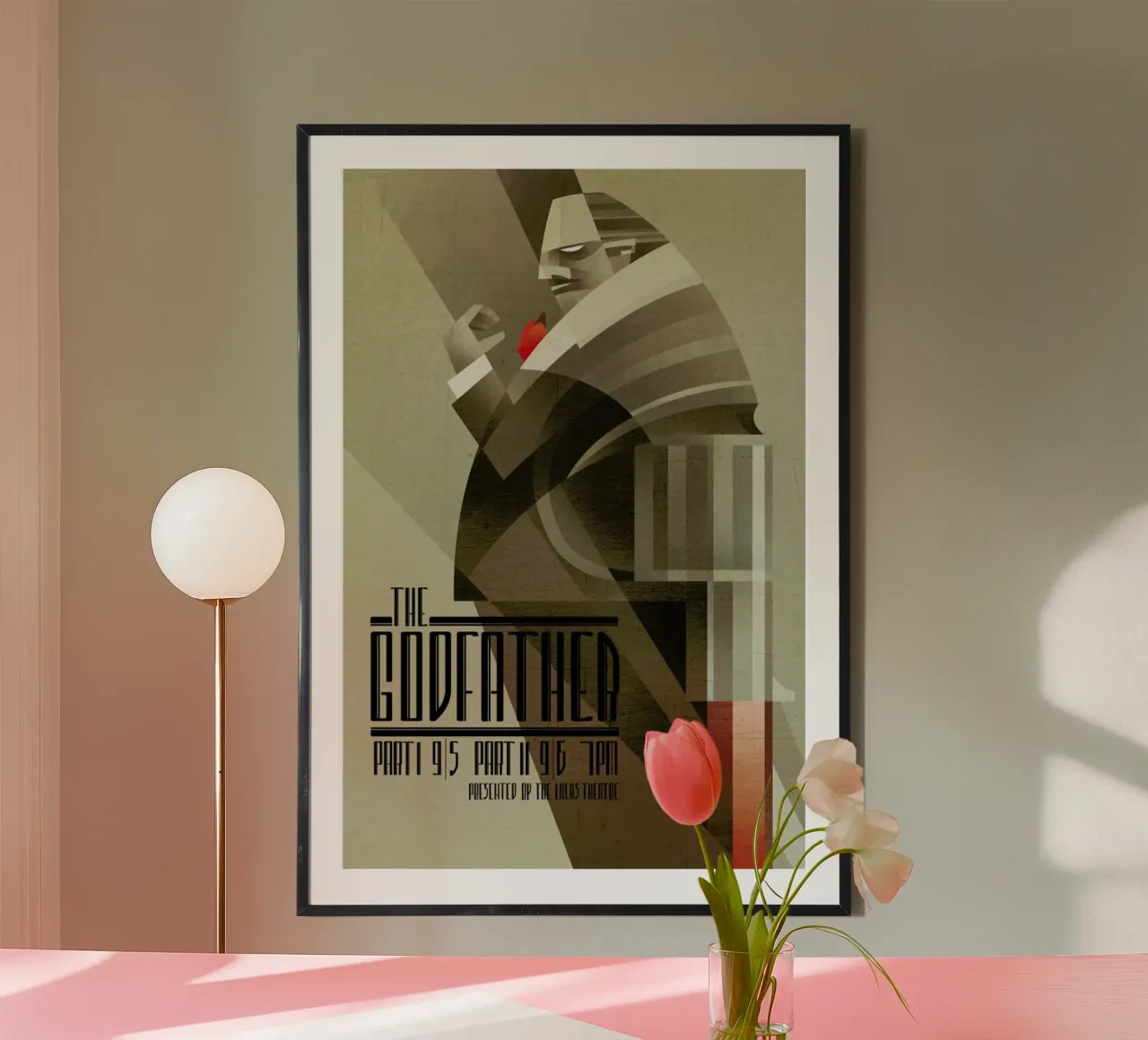 The Godfather poster con telaio in legno da Sean Loose