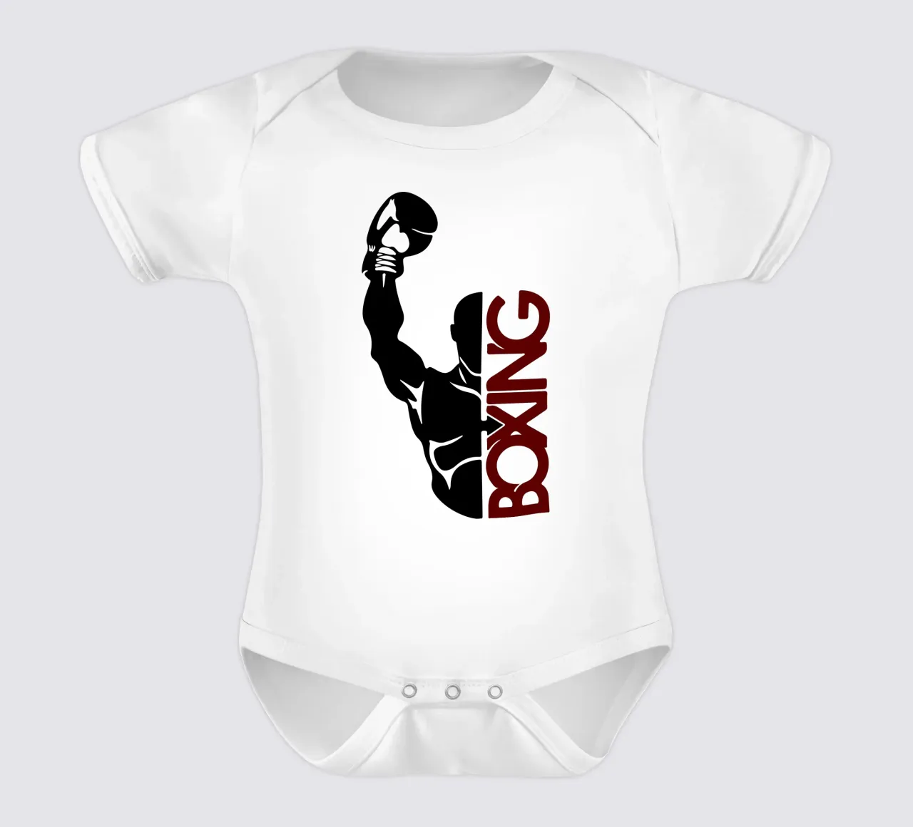 silhouette della boxe body neonato maniche corte da ririedis
