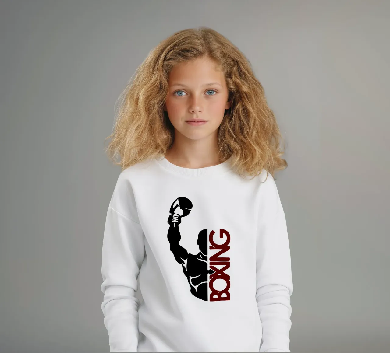 silhouette della boxe felpa bambino da ririedis