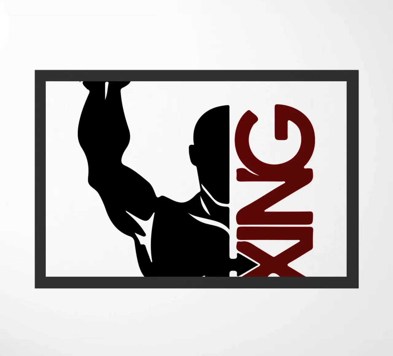 silhouette della boxe zerbino da ririedis