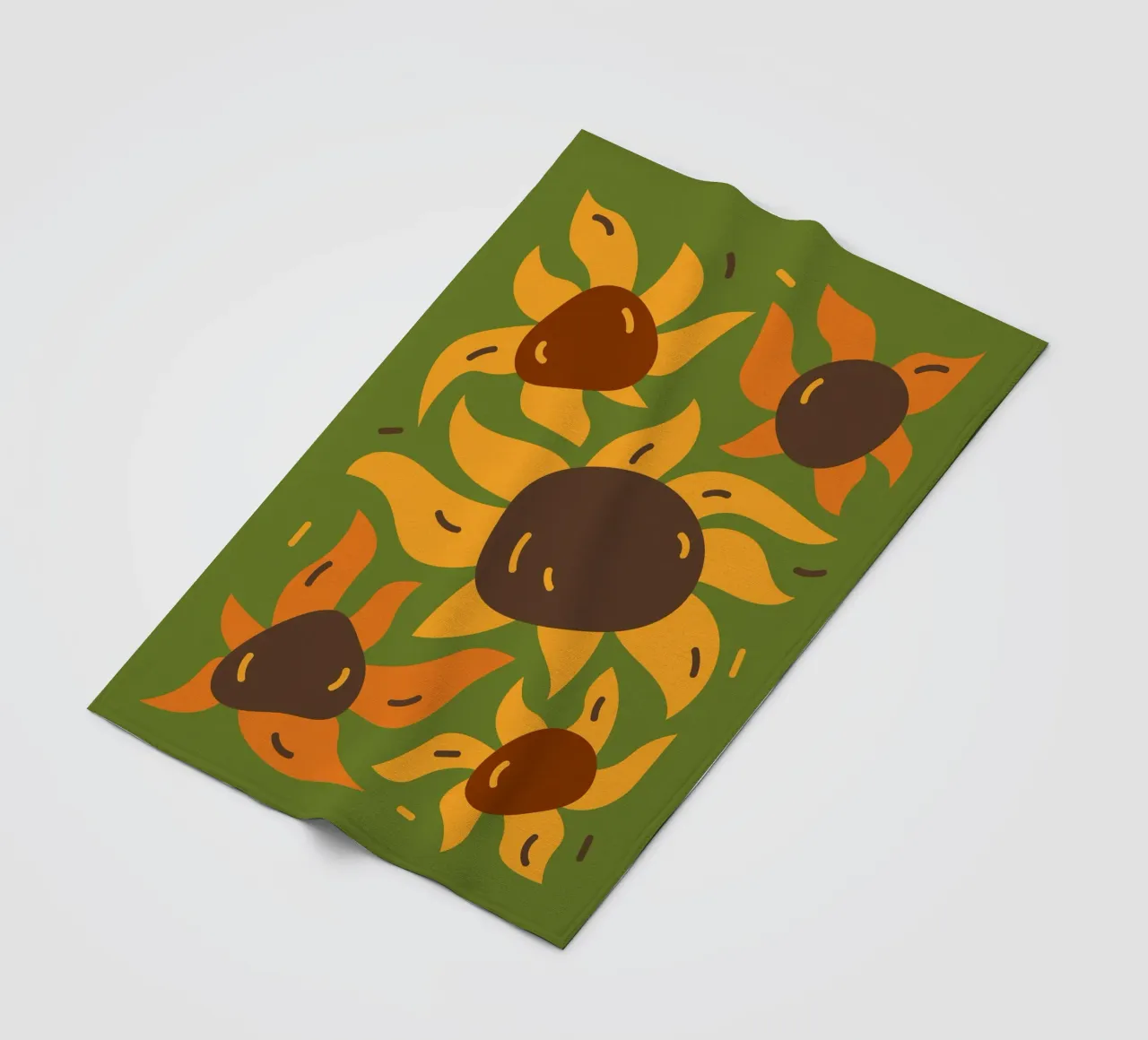 Five Sunflower-like fleece blanket by LisaArtes