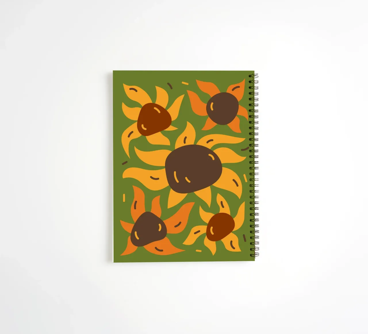 Five Sunflower-like spiral notebook by LisaArtes