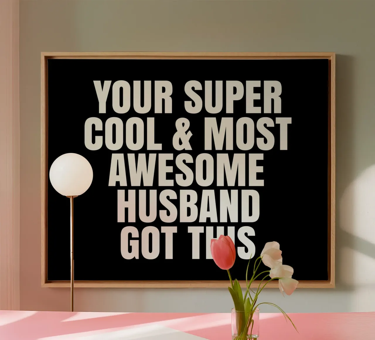 Your super cool and most awesome husband got this tela con Cornice a cassetta da happieeagle