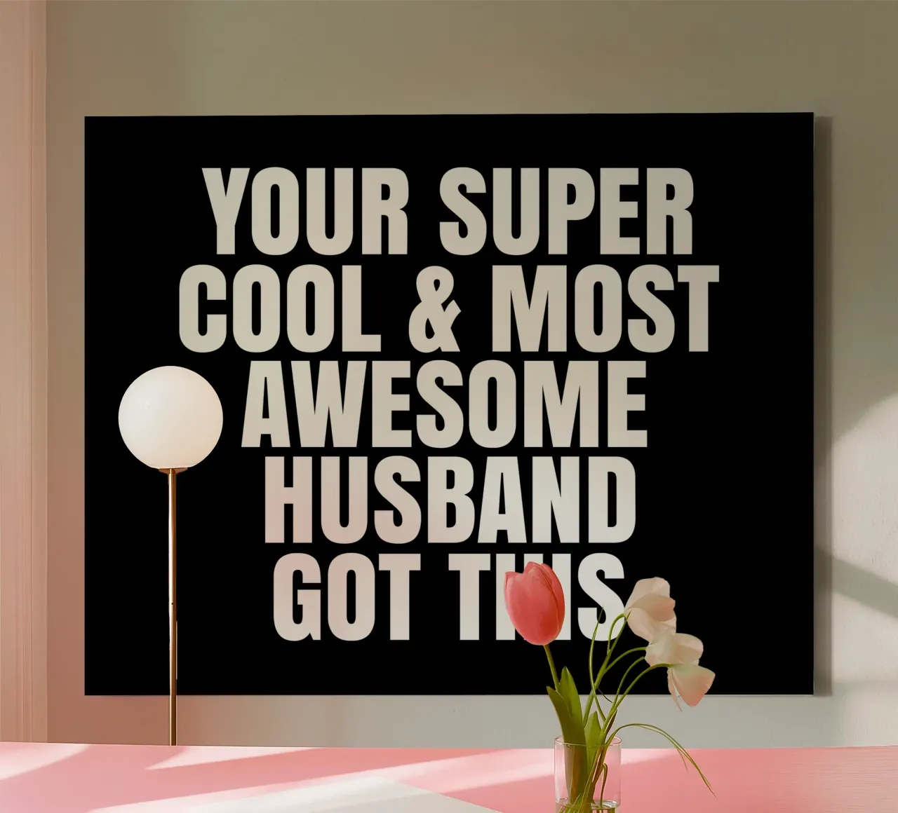 Your super cool and most awesome husband got this tela con Cornice a cassetta da happieeagle