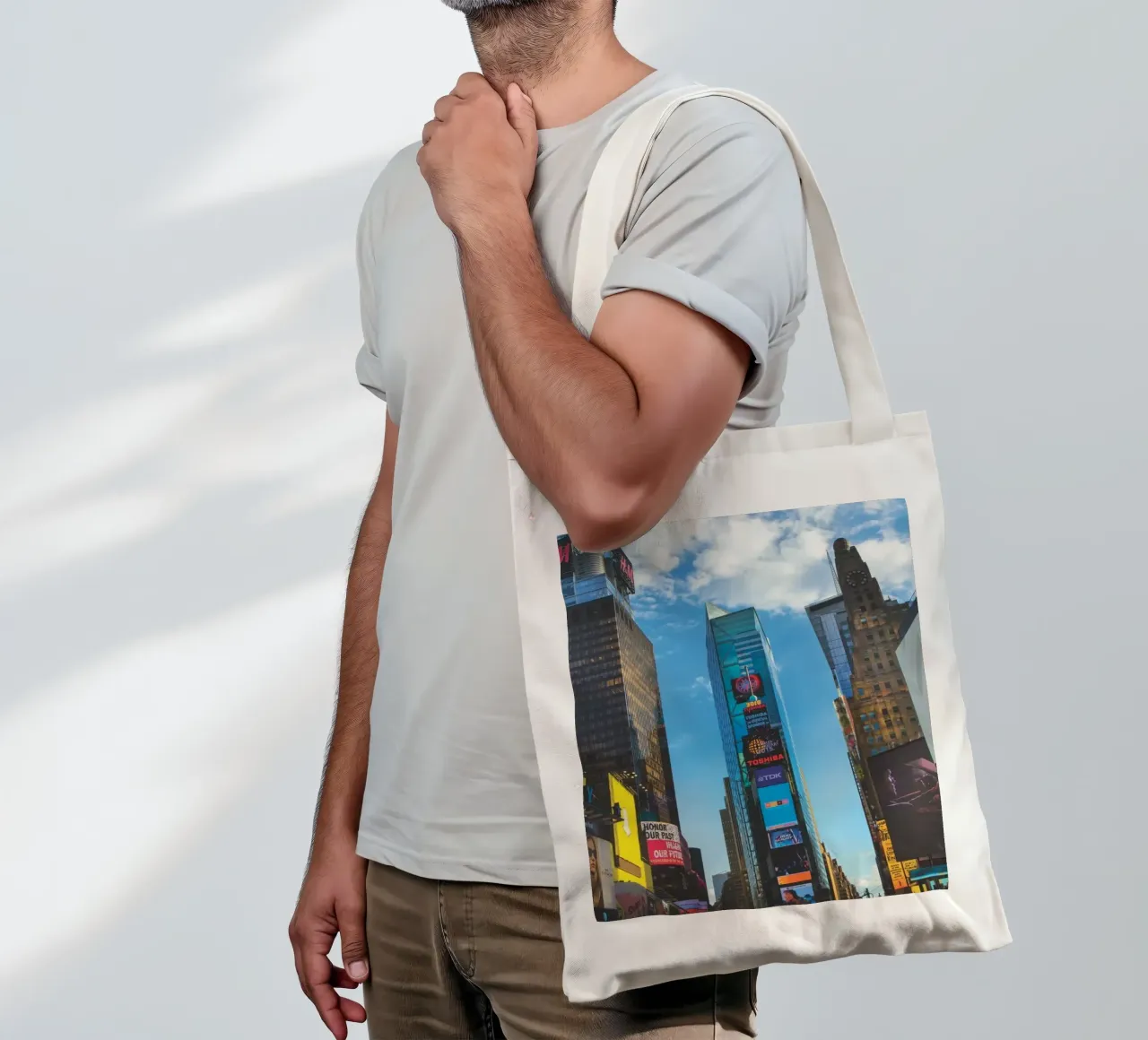 Times Square borsa in juta da Dave Hare Photography