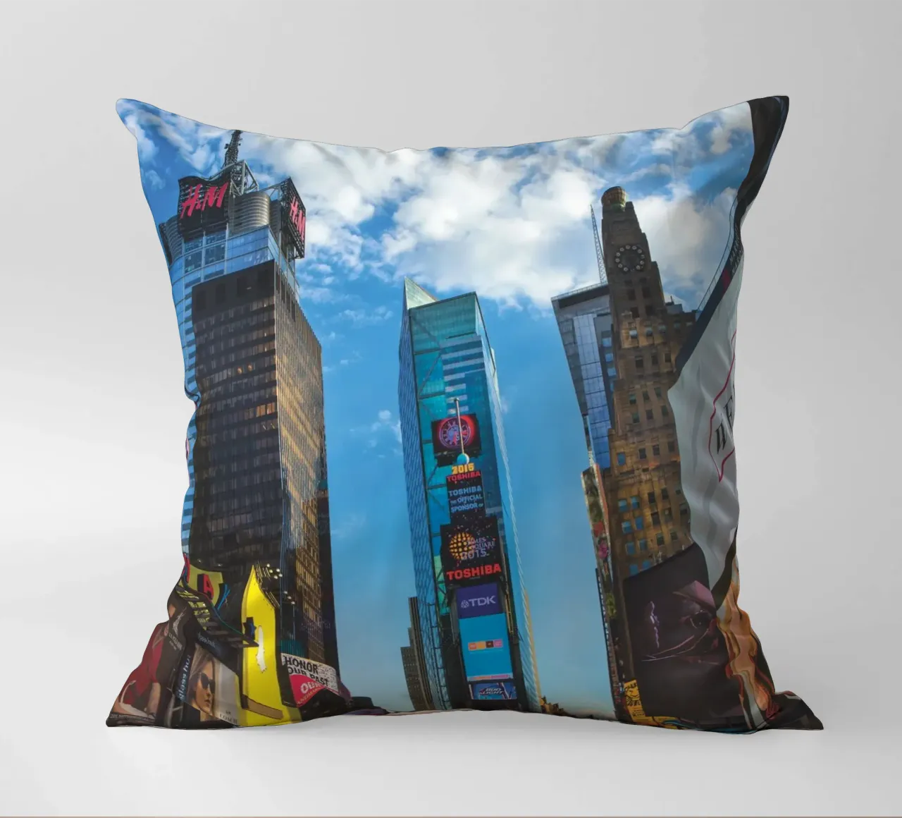 Times Square cuscino da Dave Hare Photography