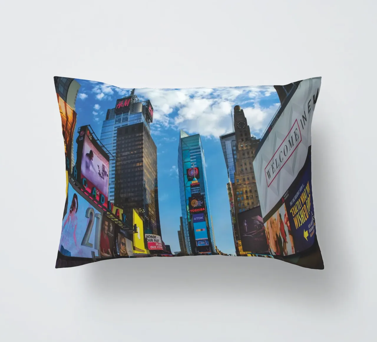 Times Square cuscino da Dave Hare Photography