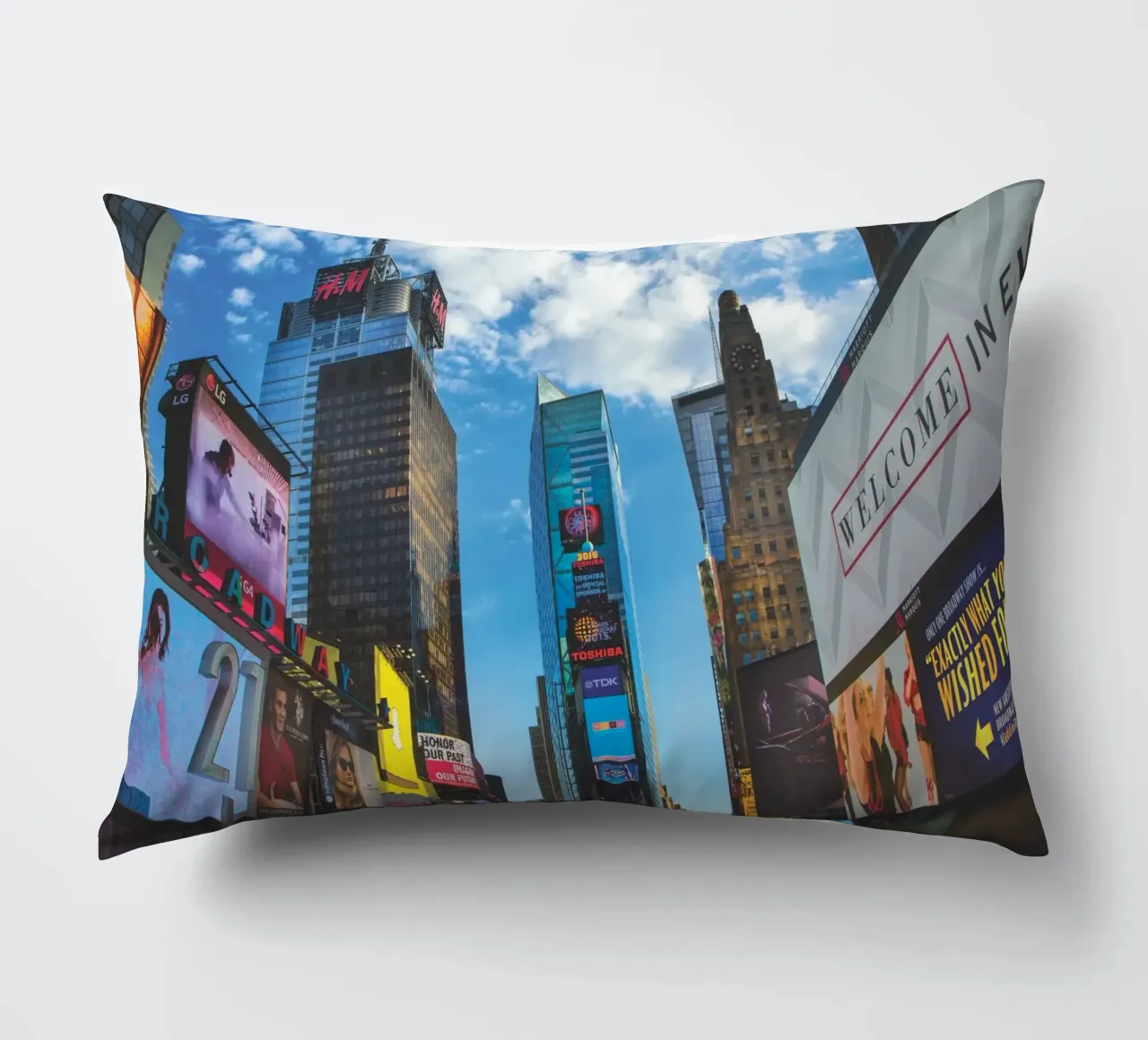 Times Square cuscino da Dave Hare Photography