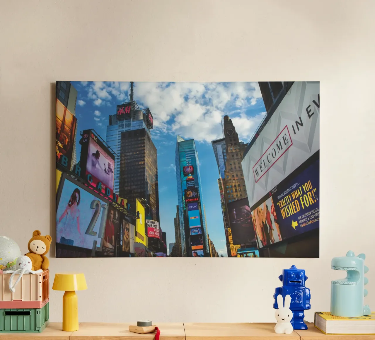 Times Square tela con Cornice a cassetta da Dave Hare Photography