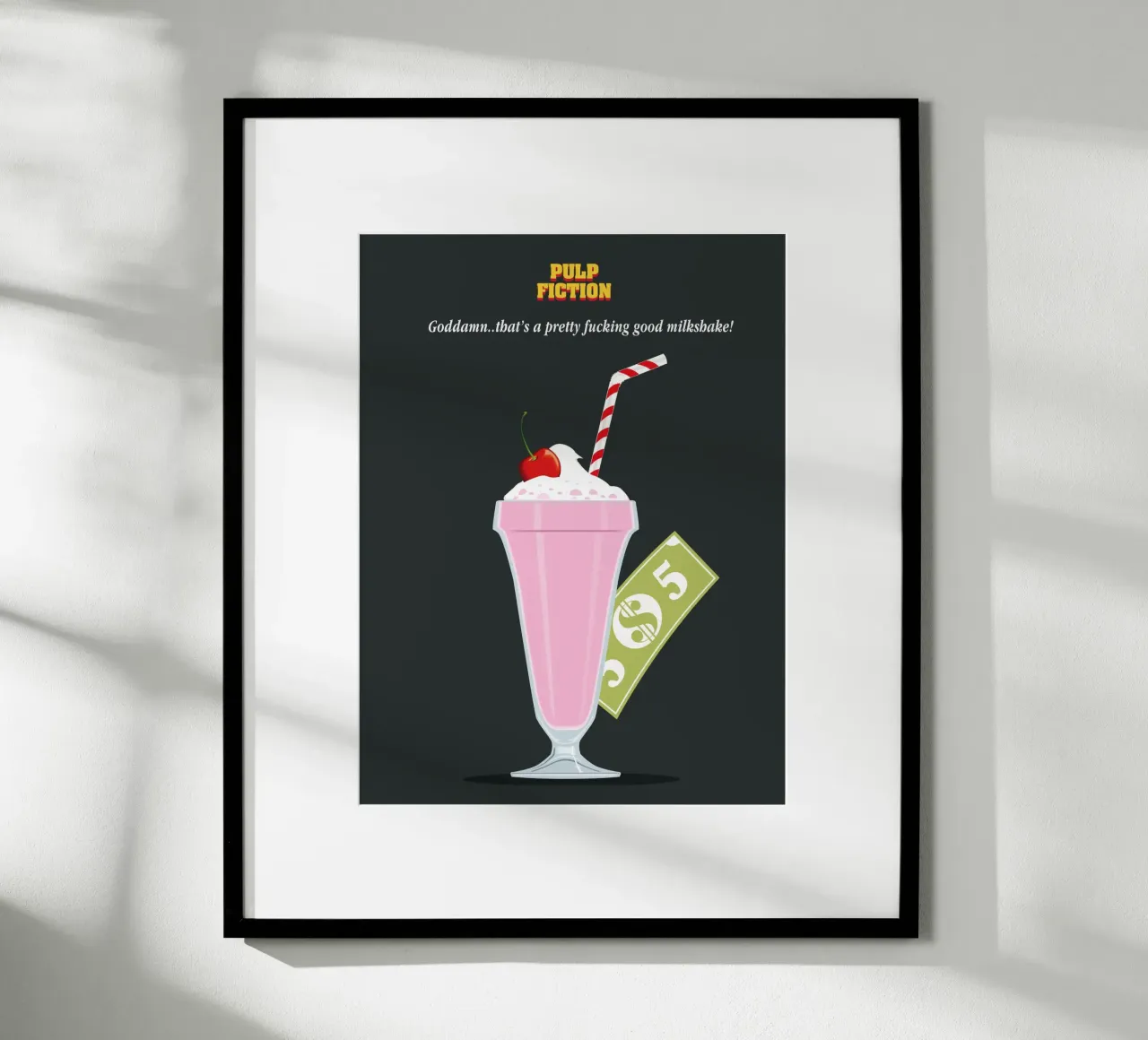 Mia milkshake poster con telaio in plastica da 2toastdesign