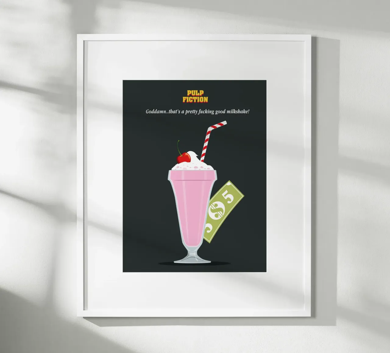 Mia milkshake poster con telaio in plastica da 2toastdesign