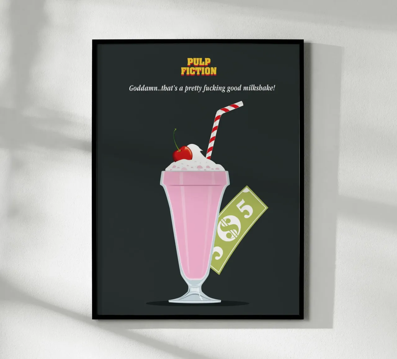 Mia milkshake poster con telaio in plastica da 2toastdesign