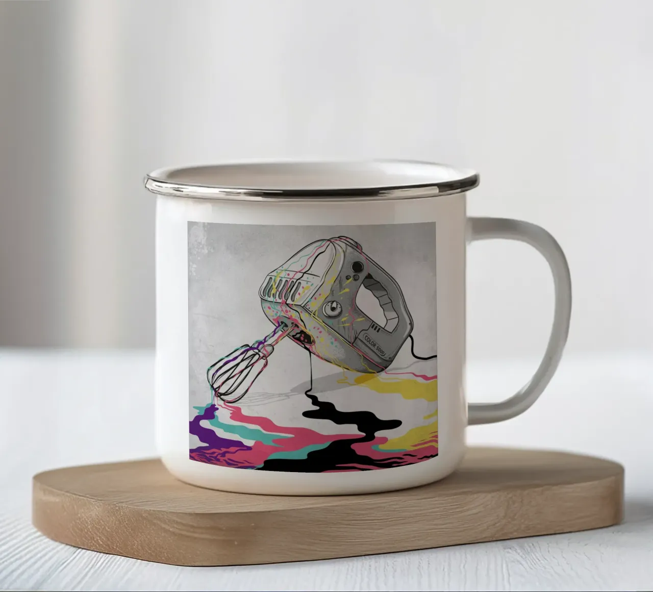 Color Mixer tazza in smalto da Robert Richter