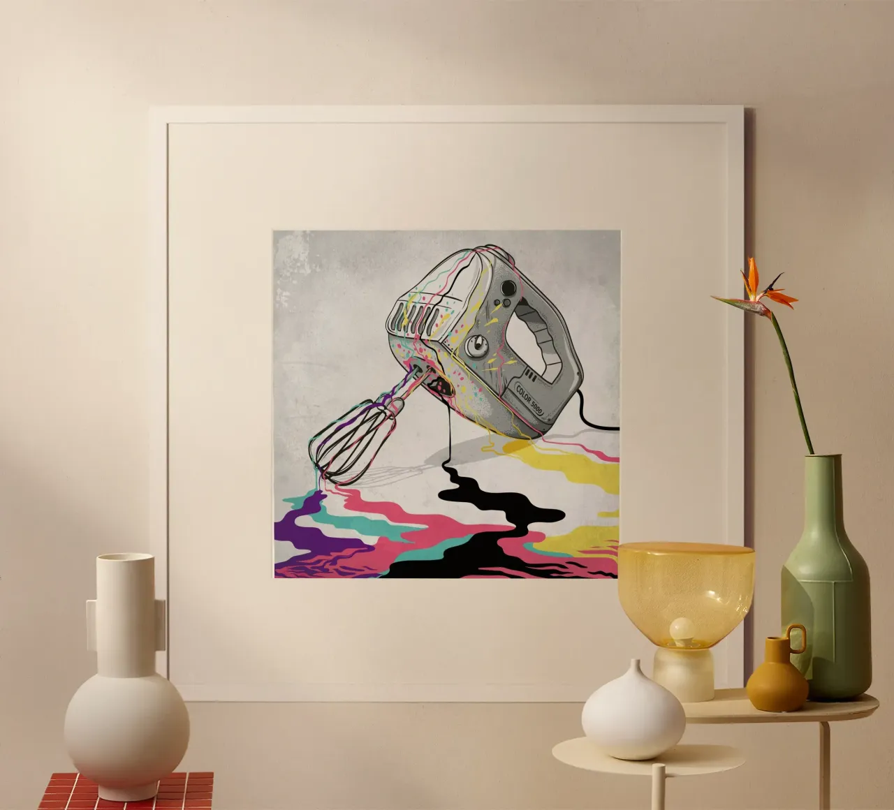 Color Mixer poster con telaio in plastica da Robert Richter