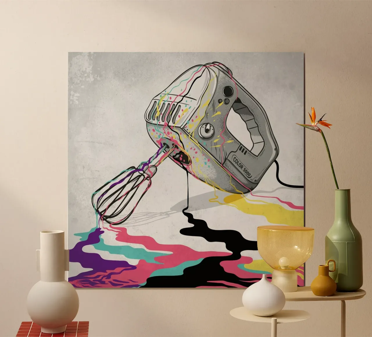 Color Mixer poster con telaio in plastica da Robert Richter