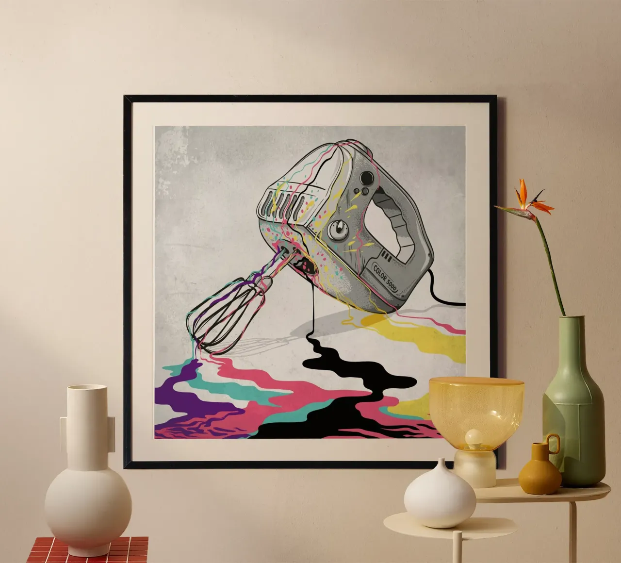 Color Mixer poster con telaio in plastica da Robert Richter