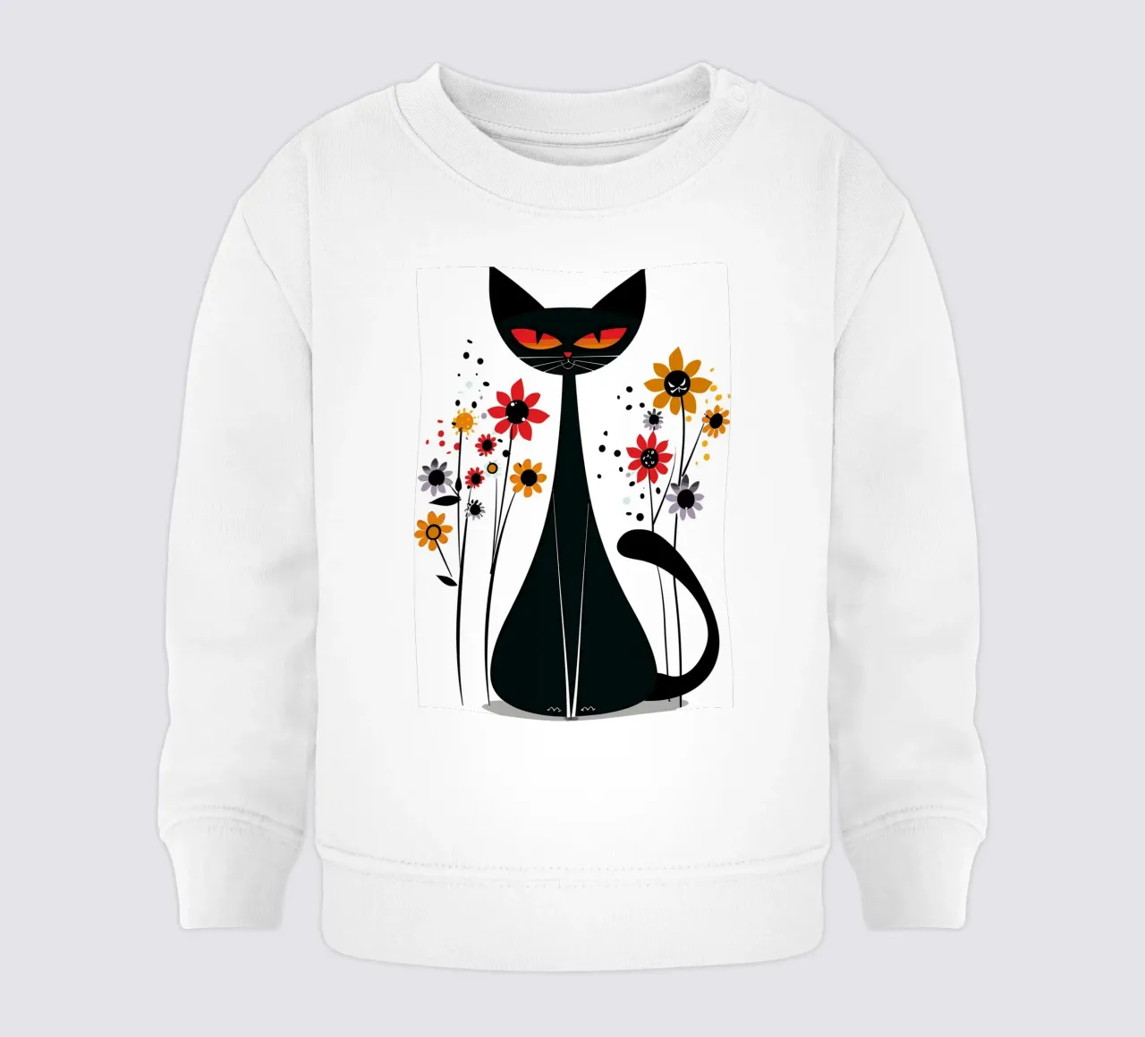 Sleek black cat felpa neonato da LisaArtes