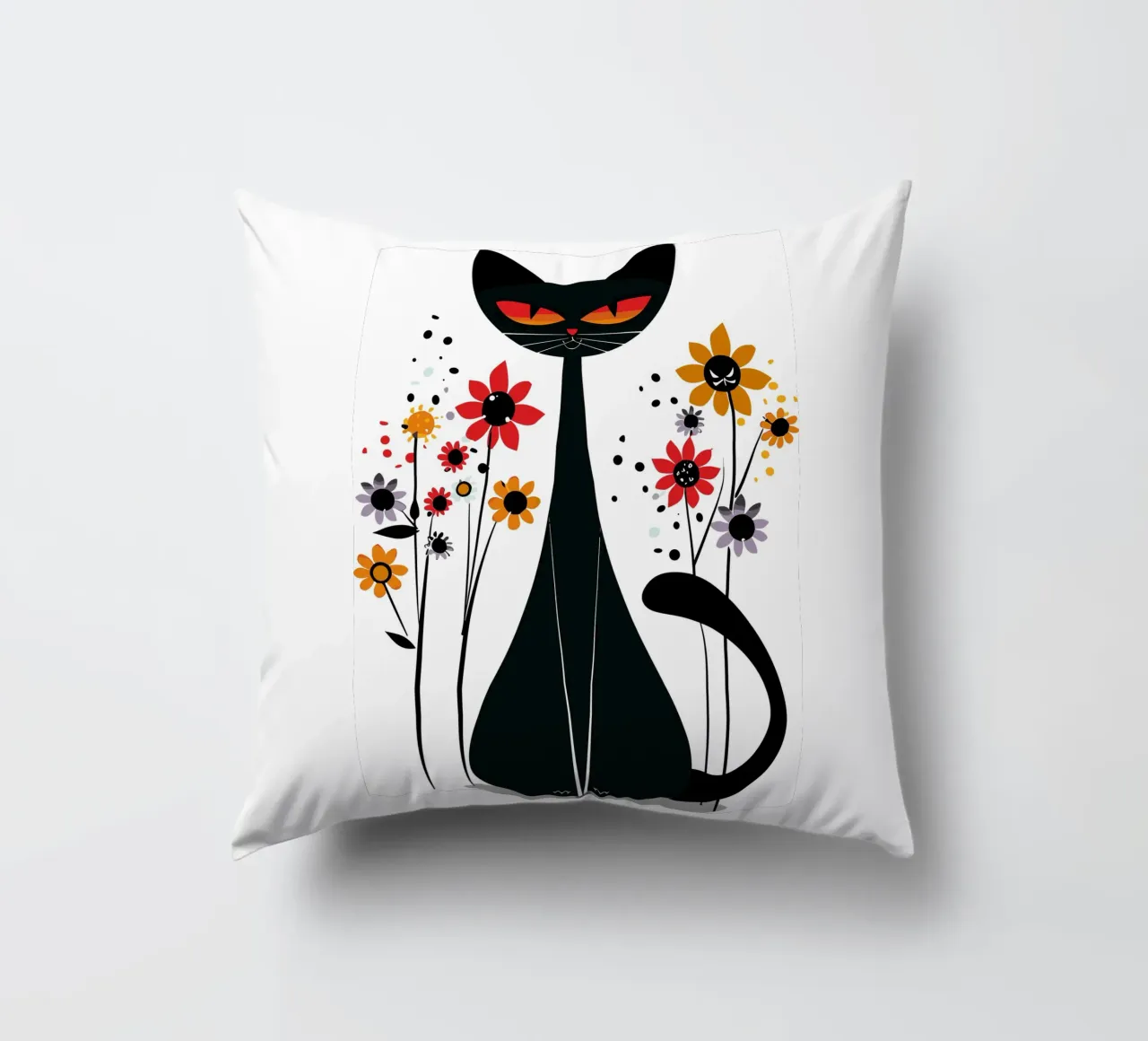 Sleek black cat cuscino da LisaArtes