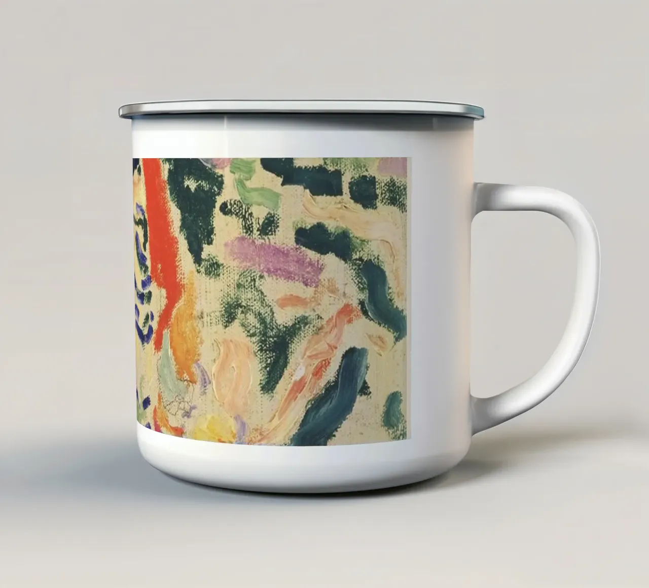 Japanese-style play of colours enamel mug by Whole©