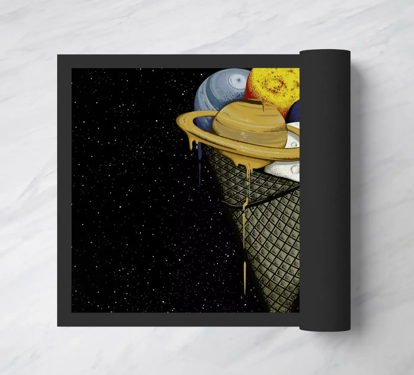 Galactic Ice Fußmatte von Robert Richter