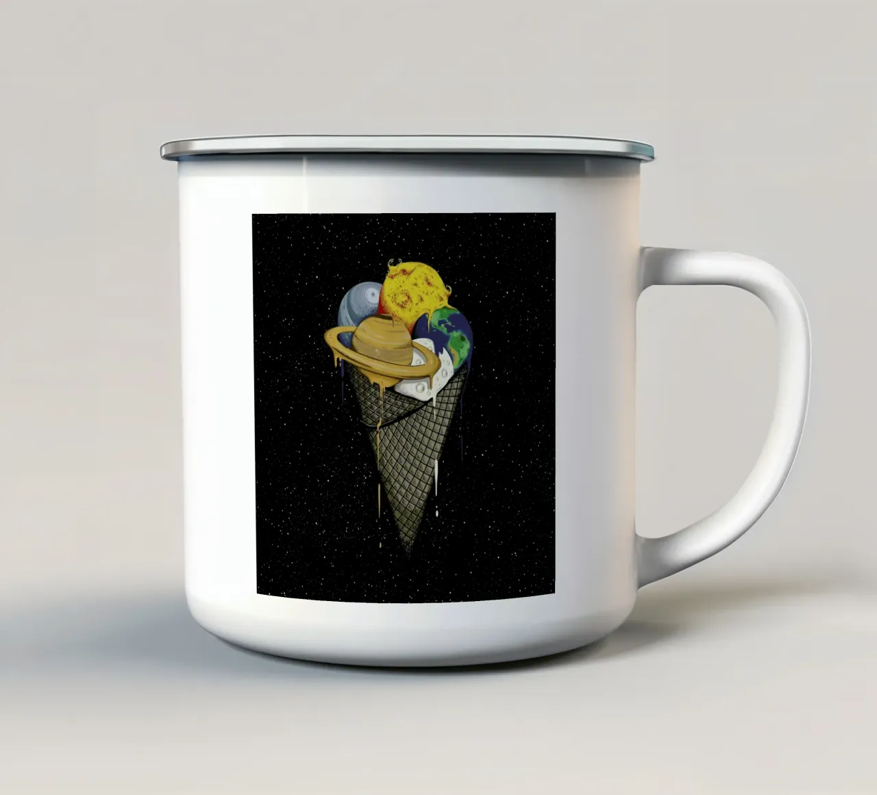 Galactic Ice tazza in smalto da Robert Richter