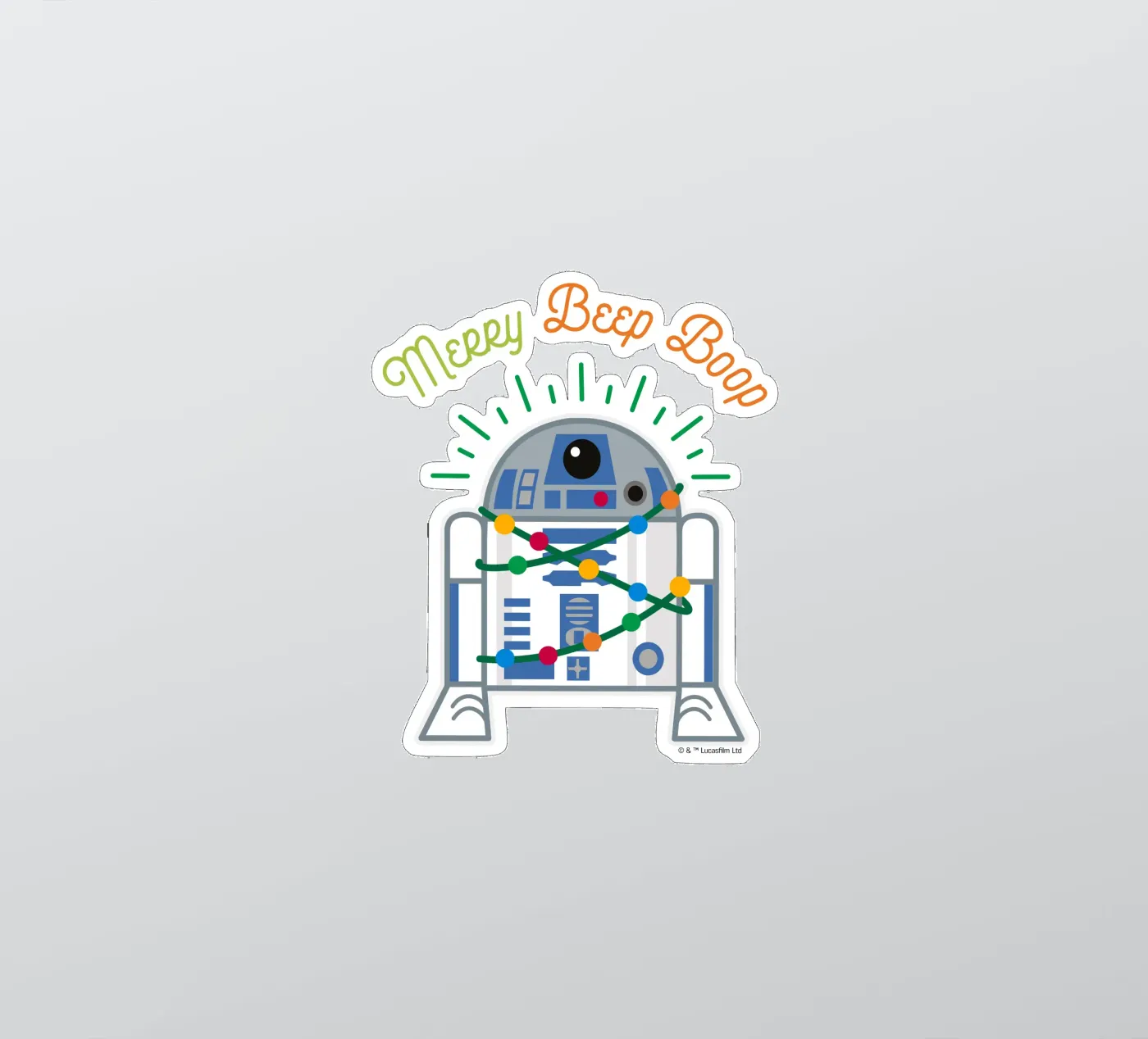 MERRY BEEP BOOP Sticker von Star Wars - Sticker Shop