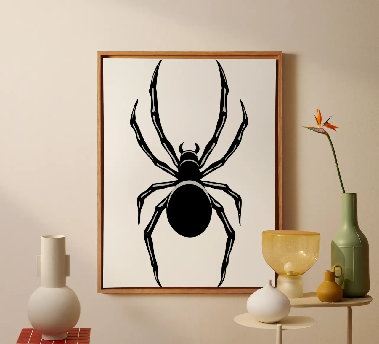 ontwerp silhouet spin canvas met Baklijst van ririedis