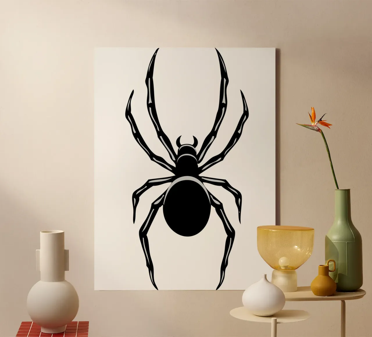 ontwerp silhouet spin canvas met Baklijst van ririedis