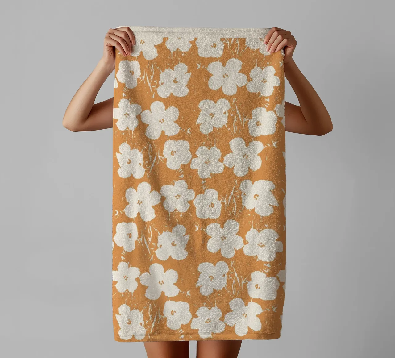 Retro floral pattern - timeless style towel by Whole©