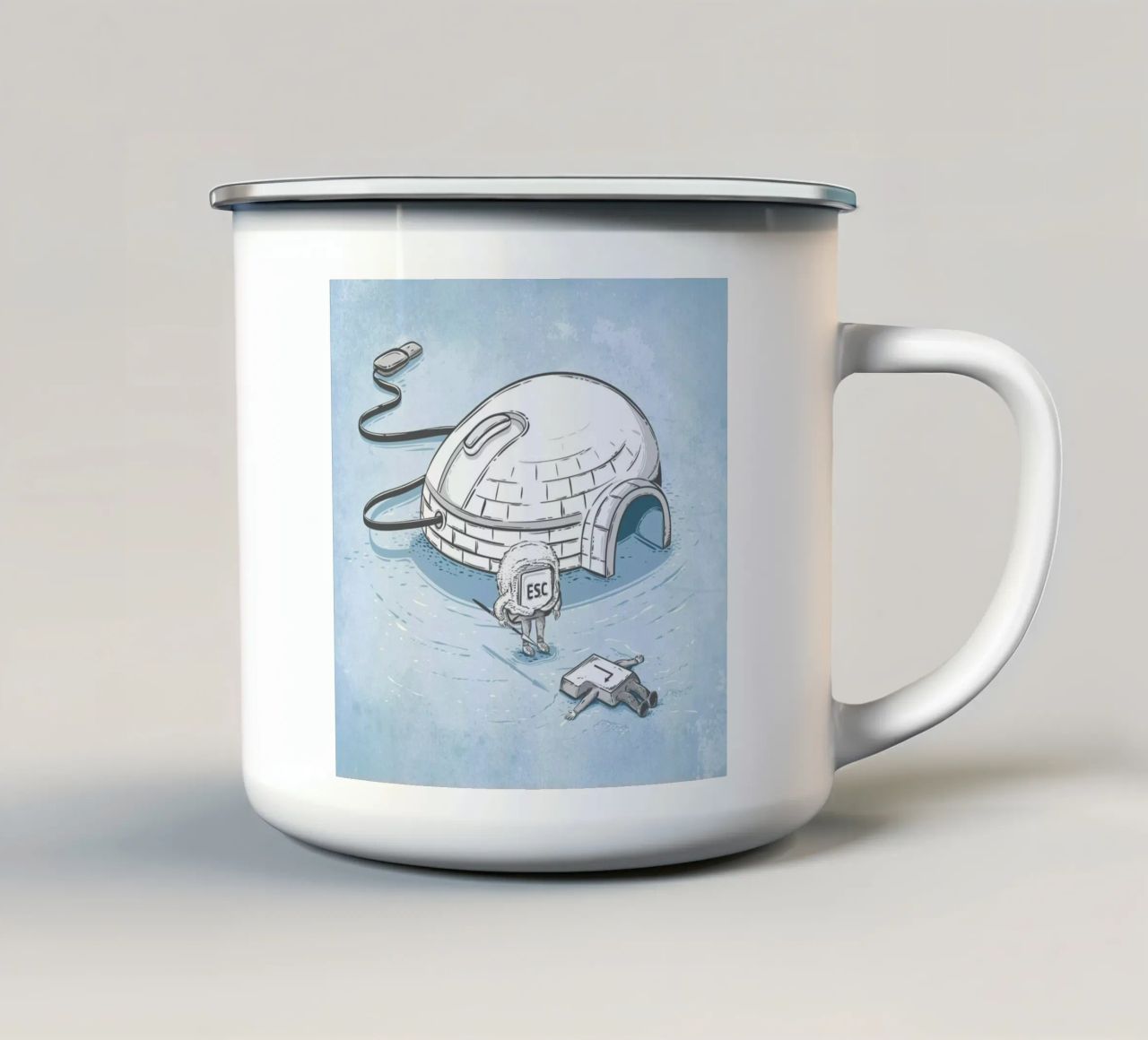Real Escimo Life tazza in smalto da Robert Richter