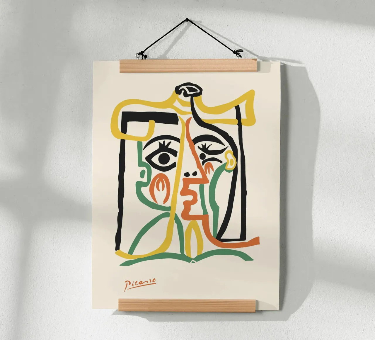 Volto astratto - Line art moderna poster da Whole©