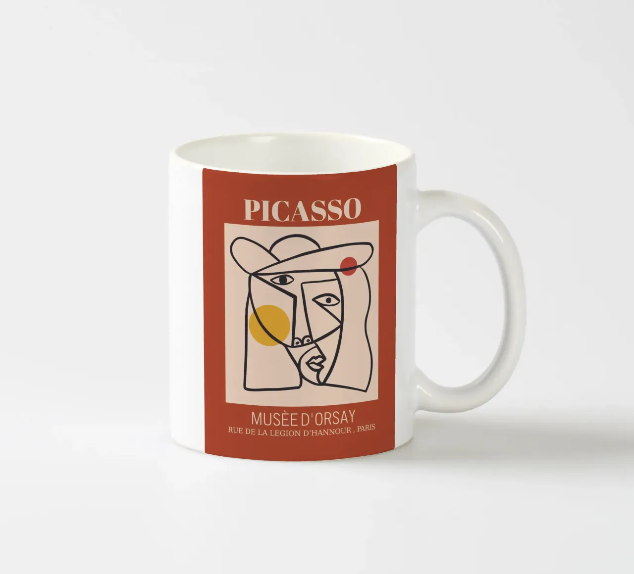 Abstract portrait - Cubist elegance ceramic mug by Whole©