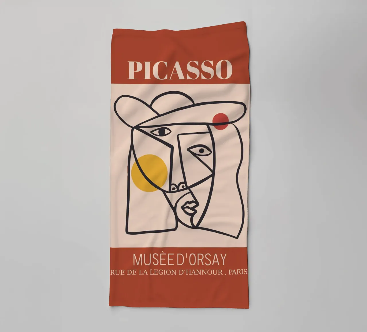 Abstract portrait - Cubist elegance towel by Whole©