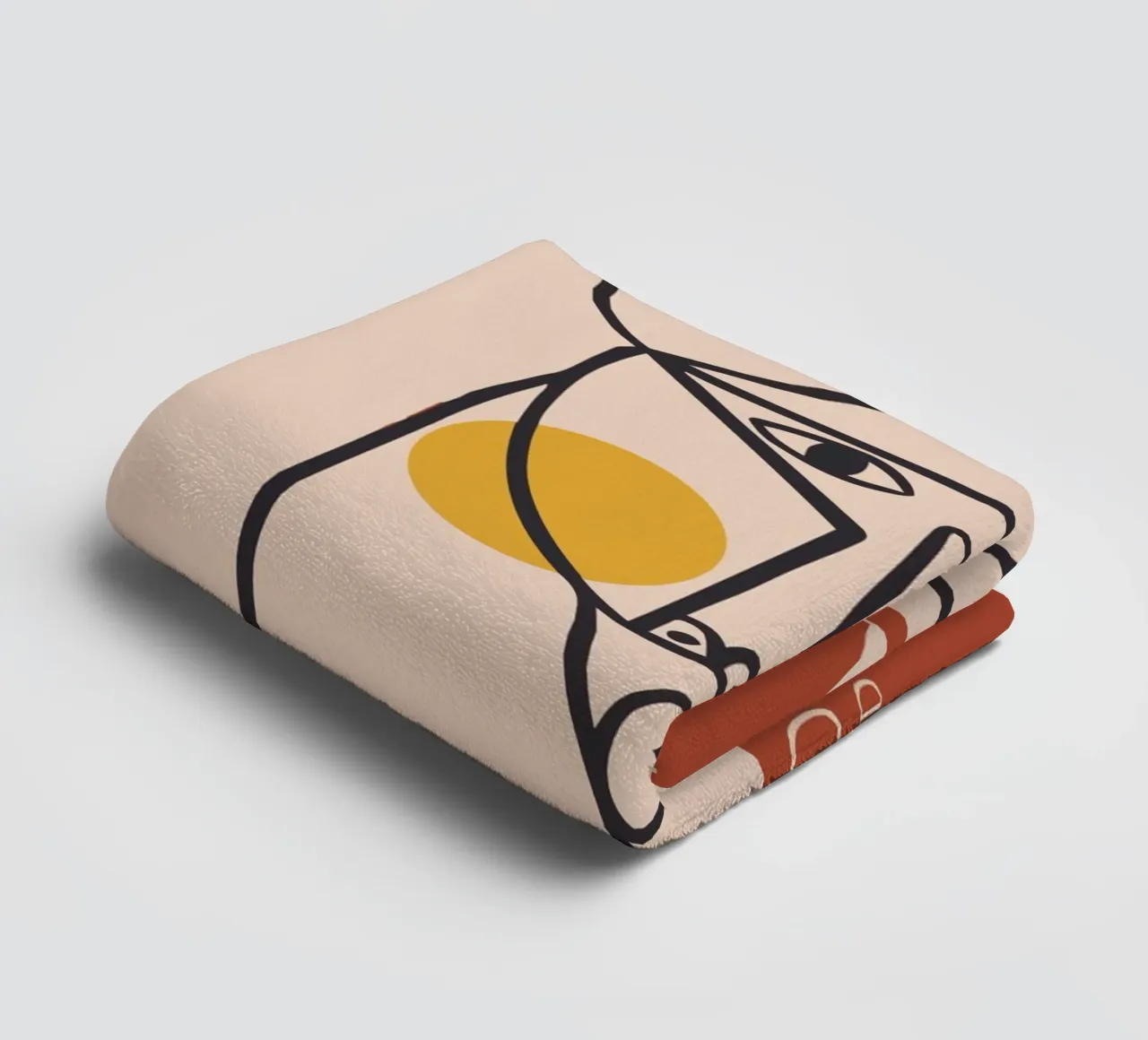Abstract portrait - Cubist elegance towel by Whole©