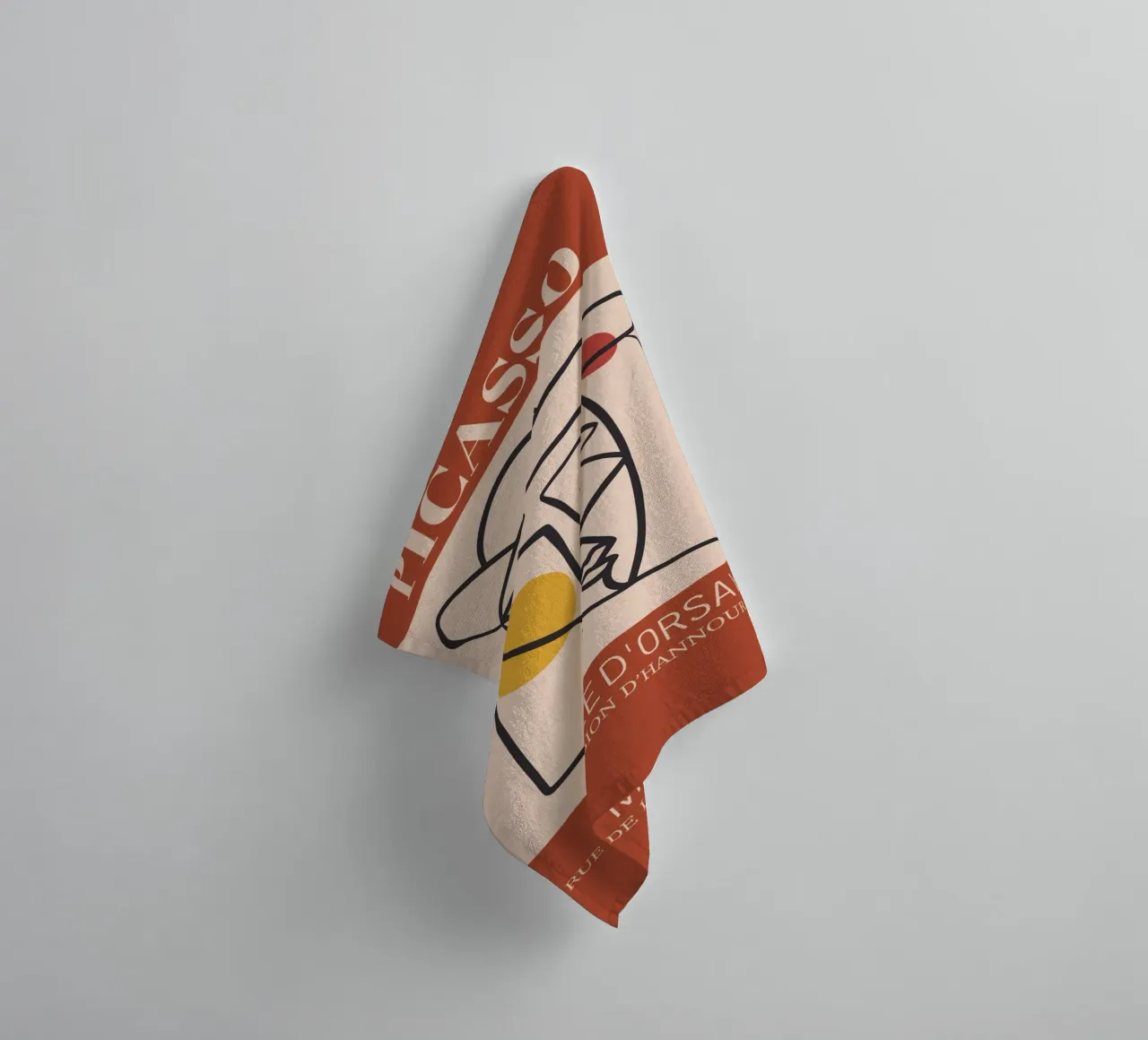 Abstract portrait - Cubist elegance towel by Whole©