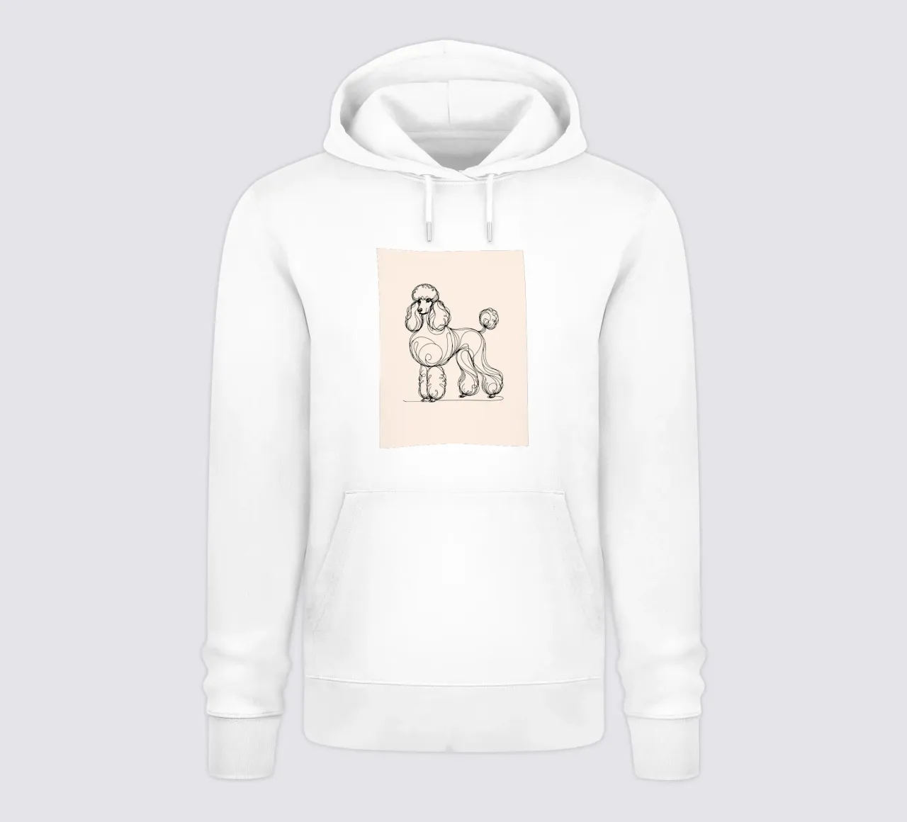 Disegno artistico di barboncino - Beige felpa con cappuccio da WijdevenDesign