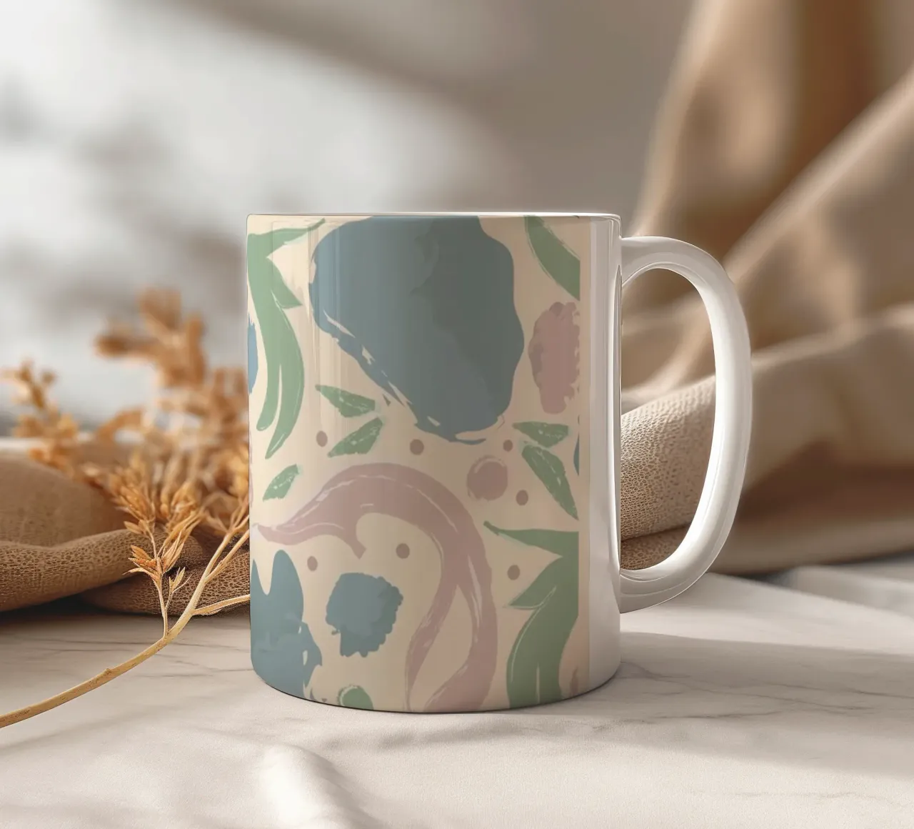 Fiori astratti - Colori tenui tazza in ceramica da Whole©