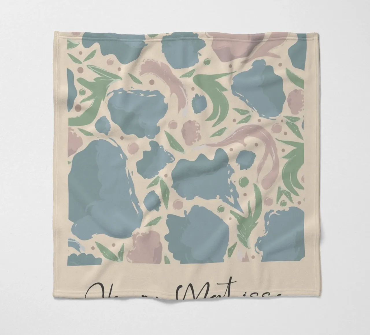 Abstract flowers - Soft colours fleece blanket by Whole©