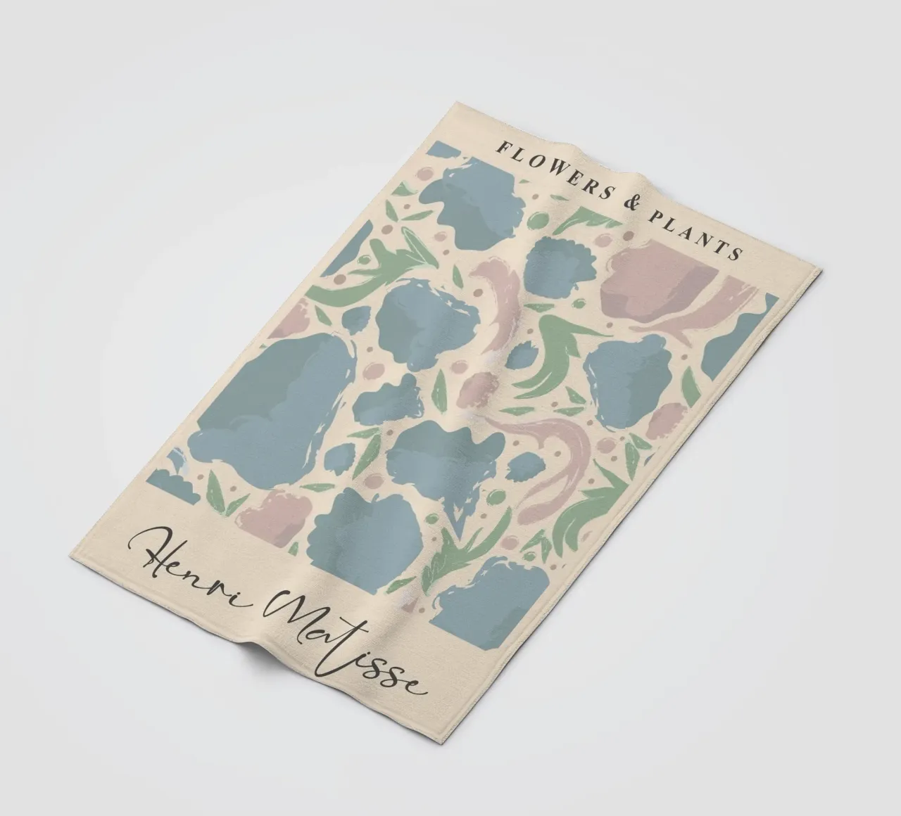 Abstract flowers - Soft colours fleece blanket by Whole©