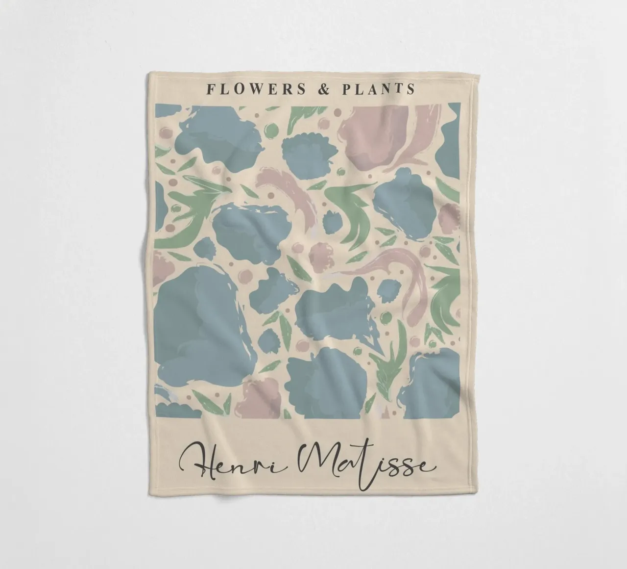 Abstract flowers - Soft colours fleece blanket by Whole©