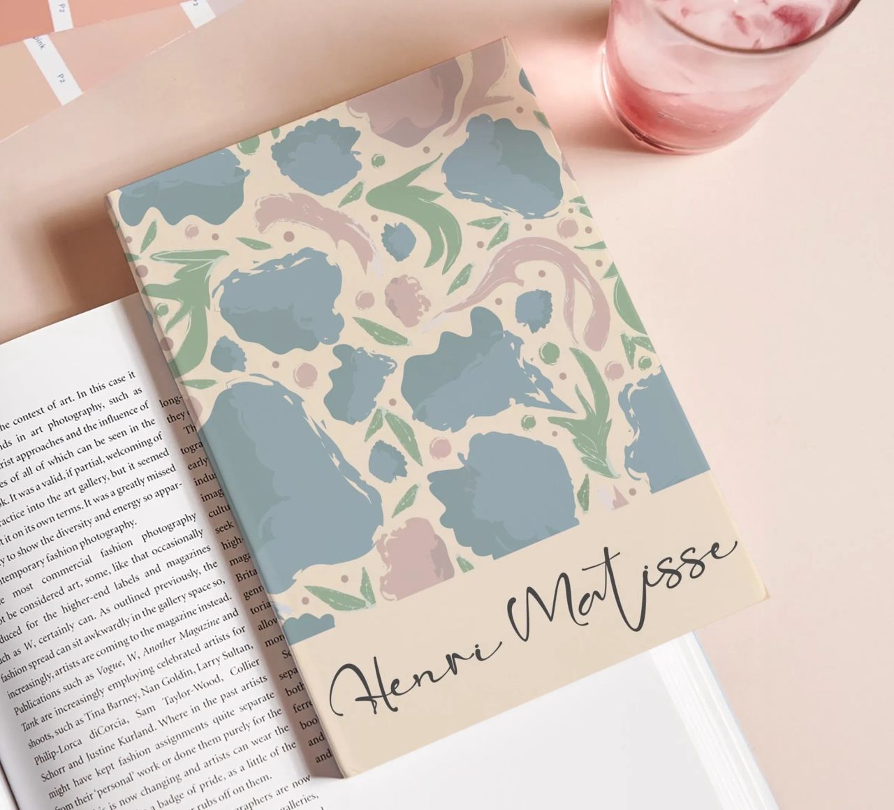 Abstract flowers - Soft colours notebook by Whole©
