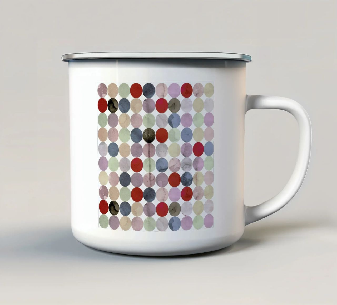 Winter Polka Dots tazza in smalto da cafelab