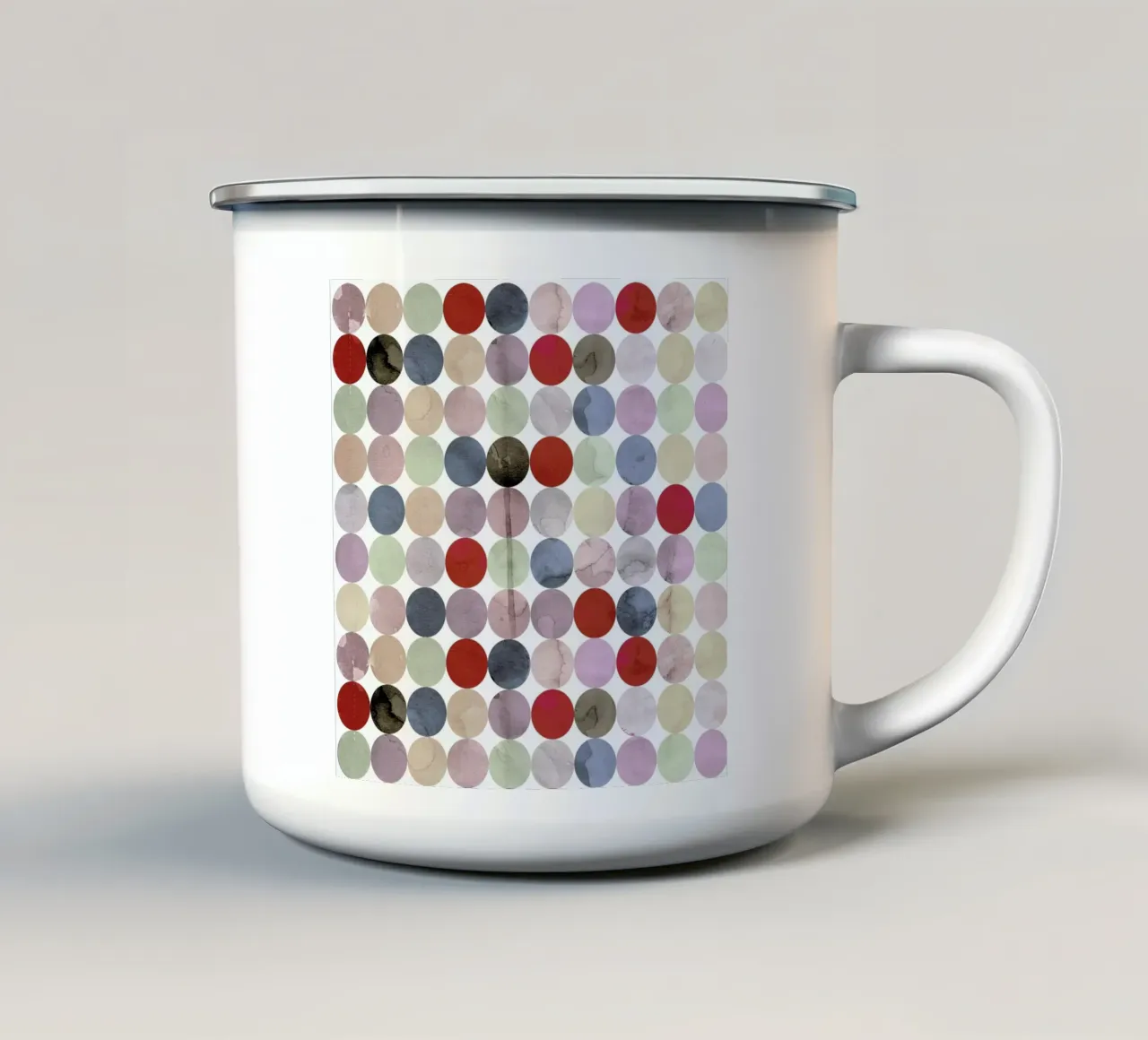 Winter Polka Dots tazza in smalto da cafelab