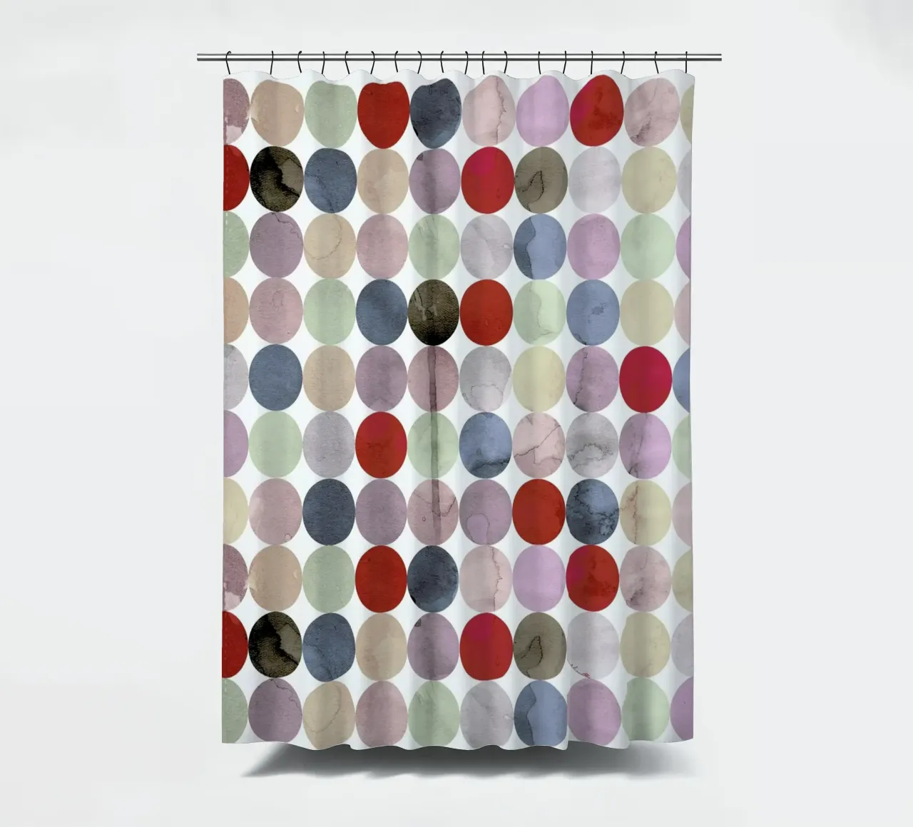 Winter Polka Dots Duschvorhang von cafelab