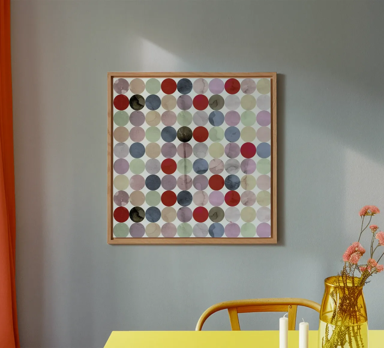 Winter Polka Dots alu-dibond by cafelab