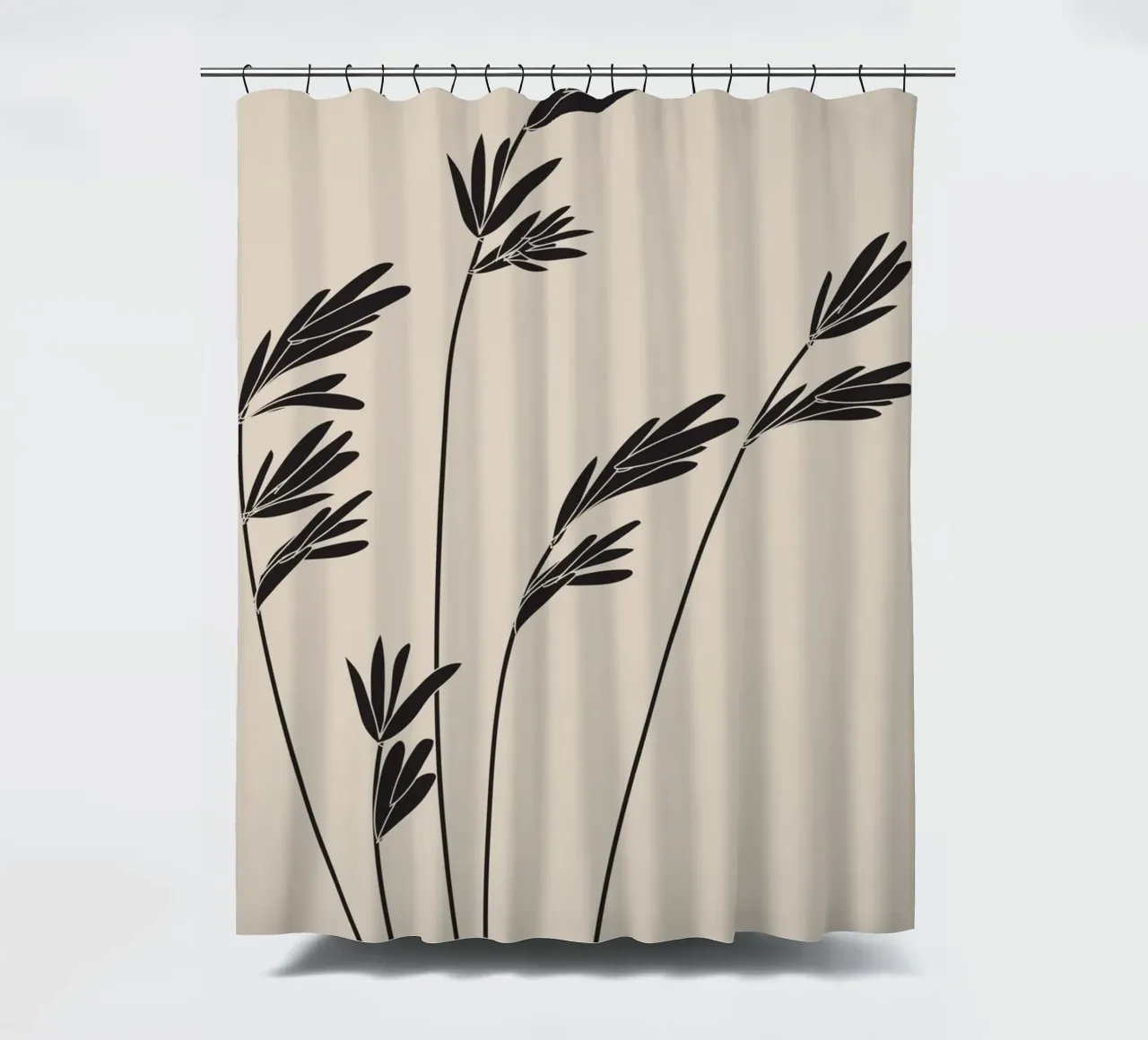Minimalist Tall Plant Stems shower curtain by Melloi Art Print