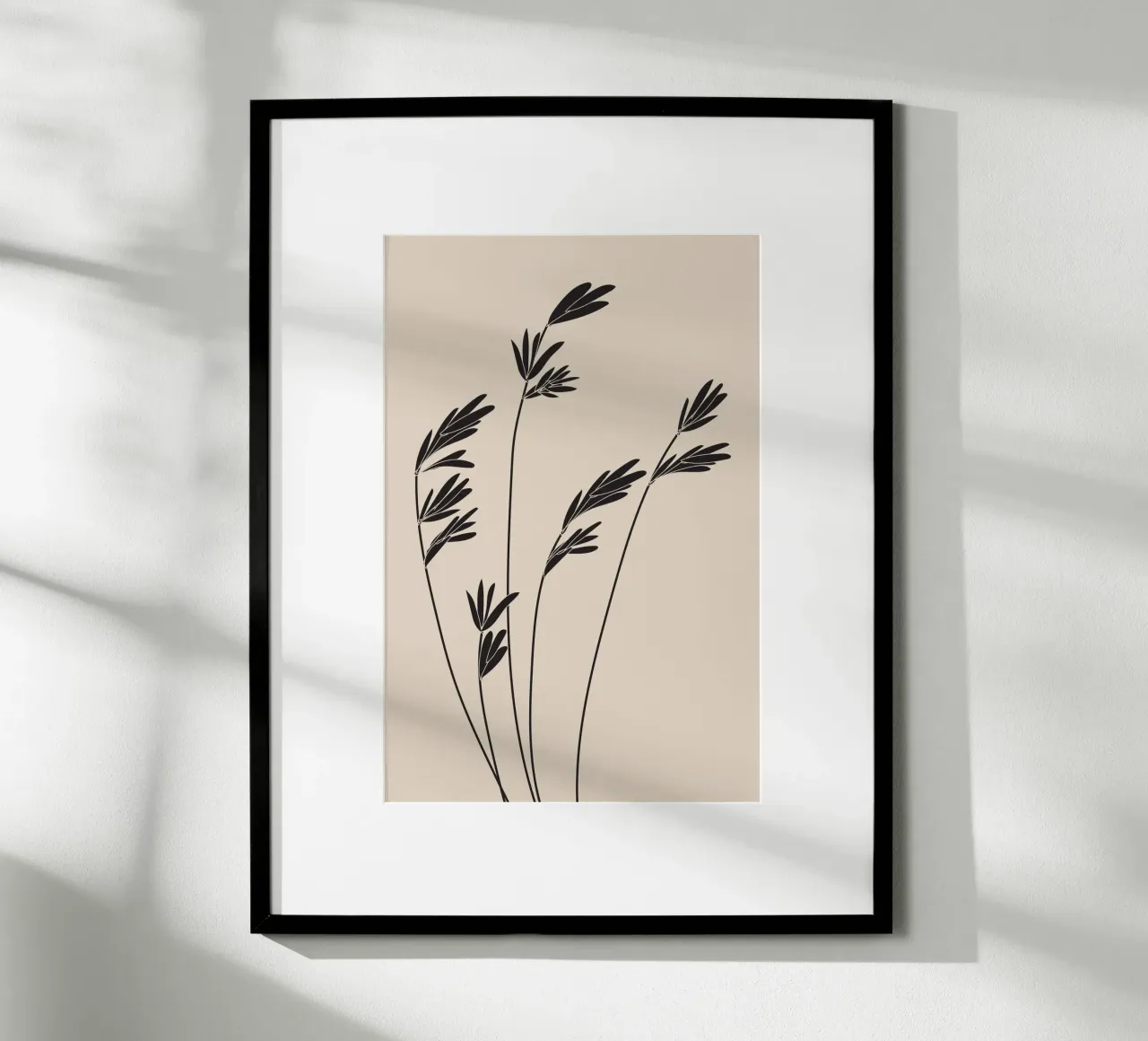 Steli di piante alte minimaliste carta hahnemühle da Melloi Art Print