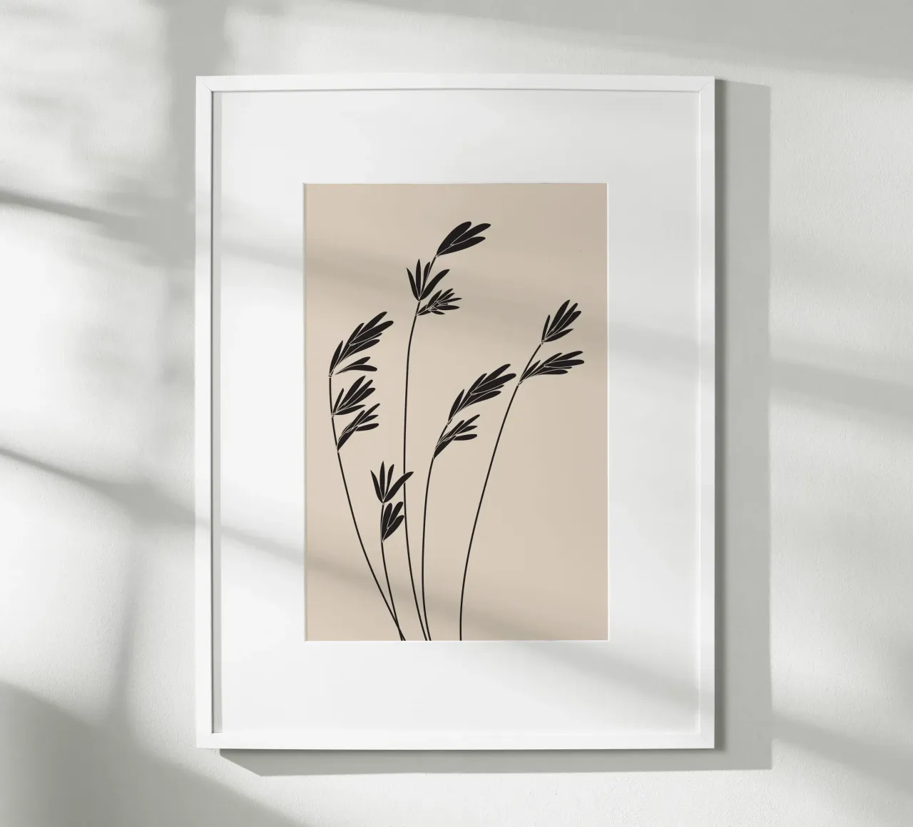 Steli di piante alte minimaliste carta hahnemühle da Melloi Art Print