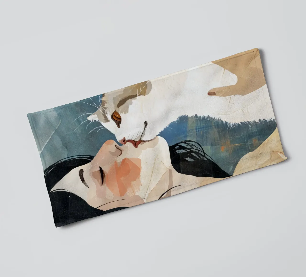 Mi piace l'arte dei gattini asciugamano da bagno da Justyna Jaszke JBJart