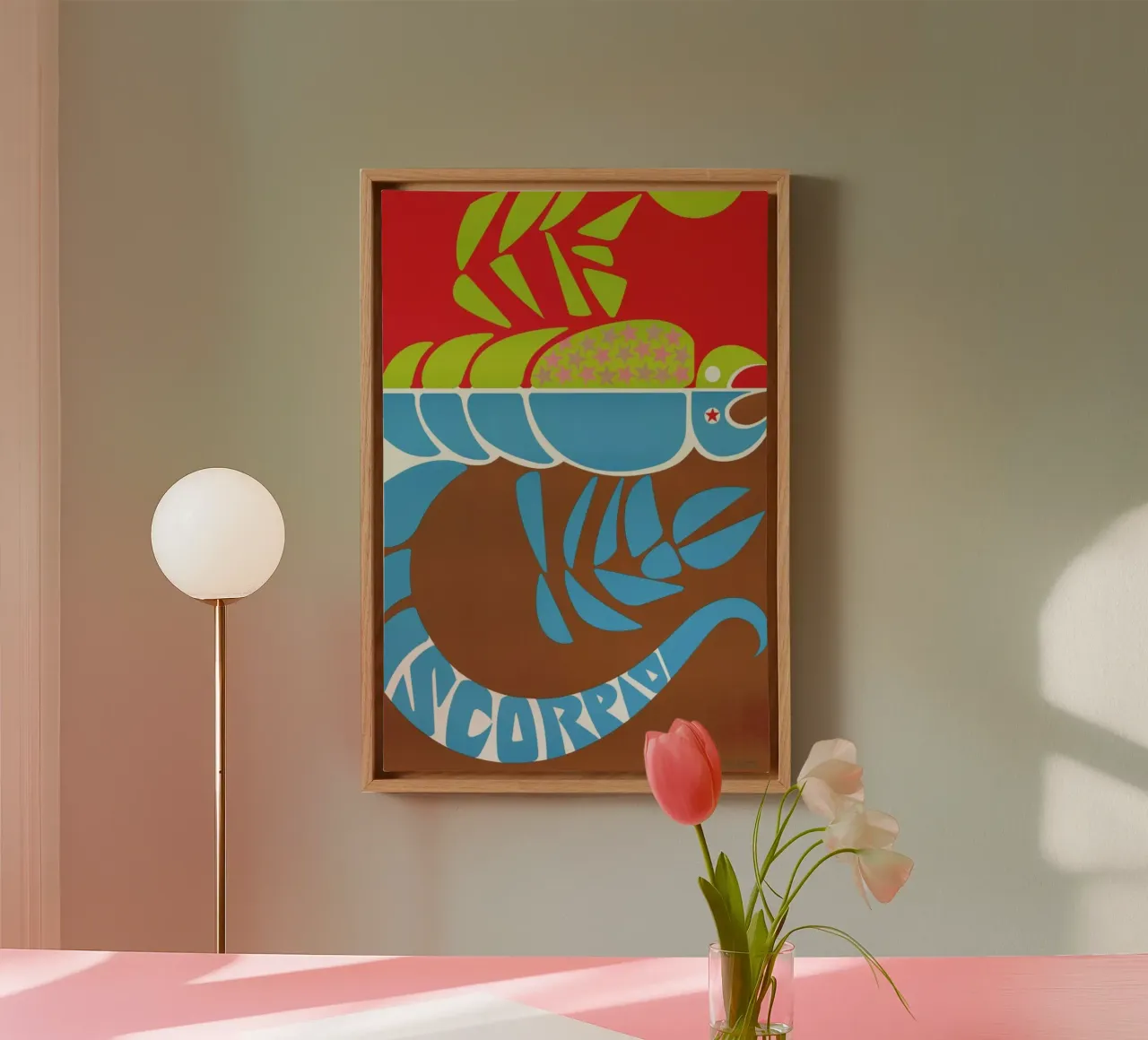 Scorpio tela con Cornice a cassetta da Simboli Design